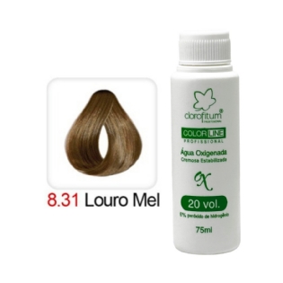 Louro Mel 8.31 (50g) + OX Emulsão Oxidante Collor Line – 20 vol. (75ml)